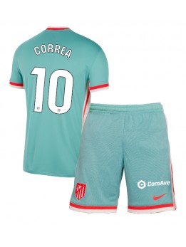 Atletico Madrid Angel Correa #10 Replika Borta Kläder Barn 2024-25 Kortärmad (+ byxor)